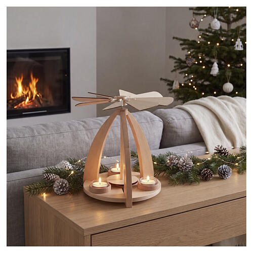Maple wood Christmas pyramid, 25x20x25 cm 2