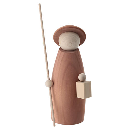 Sagrada Familia moderna con ovejita madera de arce bicolor belén20 cm 5