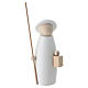 Sacra famiglia moderna con pecorella legno d'acero bianco presepe 20 cm s4
