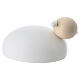 Sacra famiglia moderna con pecorella legno d'acero bianco presepe 20 cm s5
