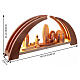 Arco navideño con Natividad 62x25x10 cm madera de arce LED s3