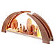 Arco navideño con Natividad 62x25x10 cm madera de arce LED s5