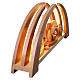 Arco navideño con Natividad 62x25x10 cm madera de arce LED s7