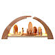 Arco natalizio con Natività 60x25x10 cm legno d'acero LED s1