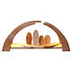 Arco natalizio con Natività 60x25x10 cm legno d'acero LED s10