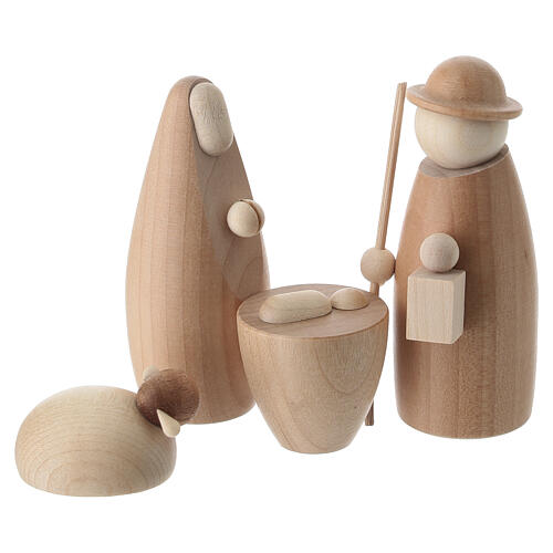 Belén moderno completo madera de arce 6-8 cm 2