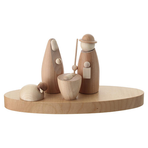 Belén moderno completo madera de arce 6-8 cm 3