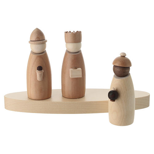 Belén moderno completo madera de arce 6-8 cm 6