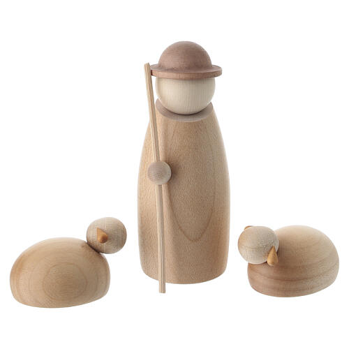 Presepe moderno completo legno d'acero 6-8 cm 4