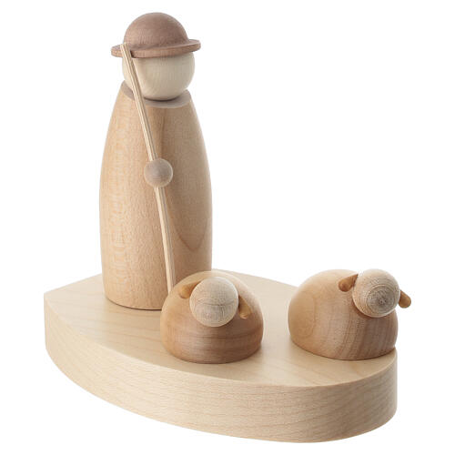 Presepe moderno completo legno d'acero 6-8 cm 5