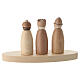 Presepe moderno completo legno d'acero 6-8 cm s8