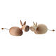 Bue e asinello stilizzati legno naturale Presepe 6-8 cm s1
