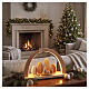 Arco navideño LED madera de arce con Natividad 40x40x10 cm s2