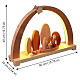Arco navideño LED madera de arce con Natividad 40x40x10 cm s3