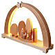Arco Natalizio LED legno d'acero con Natività 40x40x10 cm s6