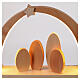 Arco Natalizio LED legno d'acero con Natività 40x40x10 cm s7