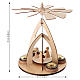 Piramide Natalizia in movimento con Angeli legno 25x25 cm s3