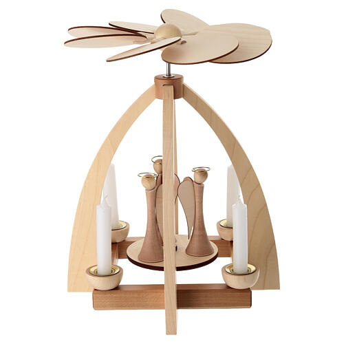 Piramide natalizia Kathrinchen Zimtstern angeli legno acero 30x20x20 cm 5