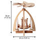 Piramide natalizia Kathrinchen Zimtstern angeli legno acero 30x20x20 cm s3
