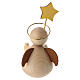 Ángel de Navidad con estrella moderno madera natural belén 6-8 cm s4