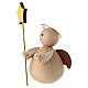 Angelo di Natale con stella moderno legno naturale presepe 6-8 cm s2