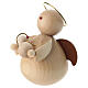 Ángel con angelito modernoen madera de arce belén 6-8 cm s2