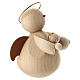 Ángel con angelito modernoen madera de arce belén 6-8 cm s3