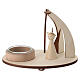 Christmas arch with angel in maple wood 10x15x10 cm s1