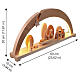 Arco LED navideño con Natividad moderna madera de arce 30x60x10 cm s3