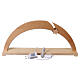 Arco LED navideño con Natividad moderna madera de arce 30x60x10 cm s10