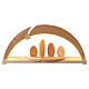 LED Christmas arch with modern Nativity in maple wood, 8 pcs, 30x60x10 cm s9