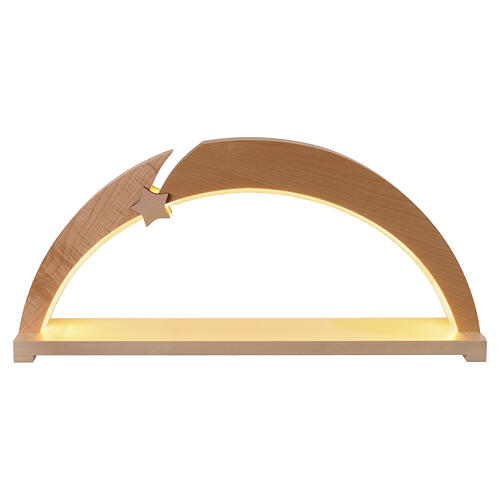 Arco LED navideño con ángeles modernos madera de arce 30x60x10 cm 10