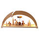 Arco LED navideño con ángeles modernos madera de arce 30x60x10 cm s1