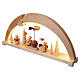 Arco LED navideño con ángeles modernos madera de arce 30x60x10 cm s6