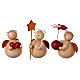 Arco LED navideño con ángeles modernos madera de arce 30x60x10 cm s7