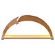 Arco LED navideño con ángeles modernos madera de arce 30x60x10 cm s10