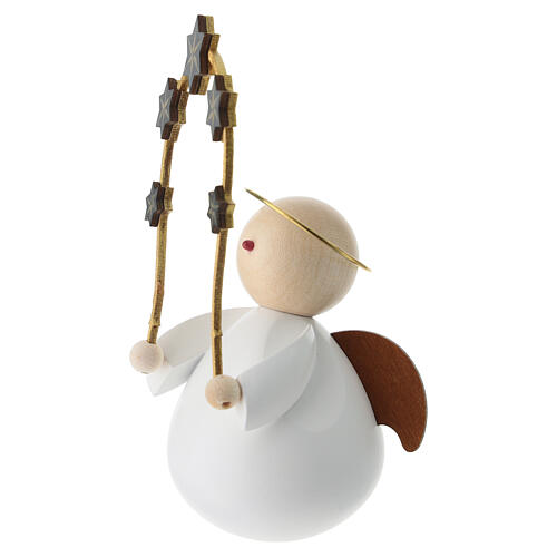 Ángel de Navidad moderno blanco arco de estrellas 10x5x5 cm belenes 6-8 cm 2