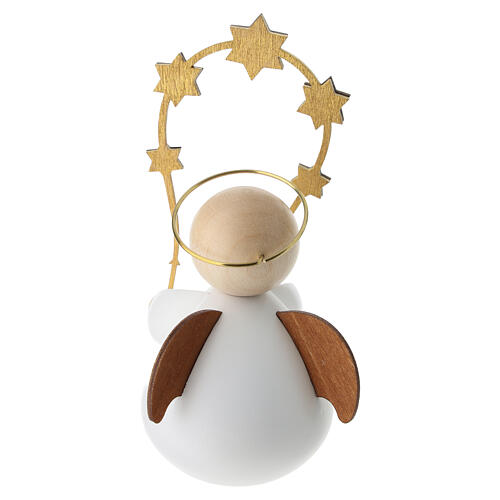 Ángel de Navidad moderno blanco arco de estrellas 10x5x5 cm belenes 6-8 cm 4