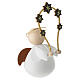 Ángel de Navidad moderno blanco arco de estrellas 10x5x5 cm belenes 6-8 cm s3