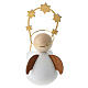 Ángel de Navidad moderno blanco arco de estrellas 10x5x5 cm belenes 6-8 cm s4