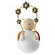 Angelo di Natale moderno bianco arco di stelle 10x5x5 cm Presepe 6-8 cm s1