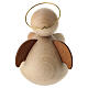 Angelo di Natale stilizzato con ghirlanda legno naturale presepe 6-8 cm s4