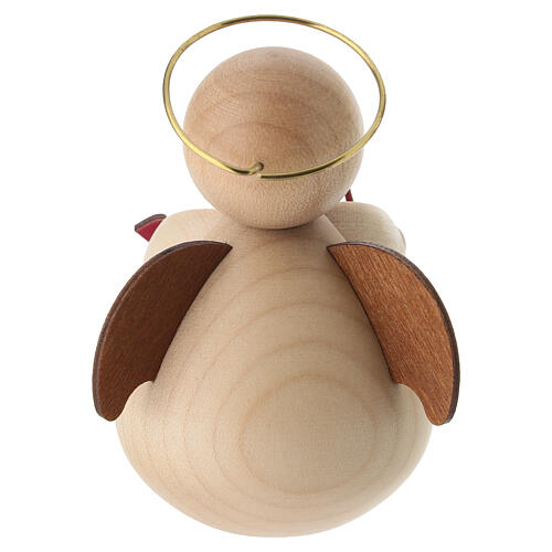 Angelo Cupido legno naturale 8 cm 4