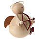 Angelo Cupido legno naturale 8 cm s3