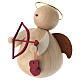 Natural Wood Cupid Angel Figurine, 8 cm s2
