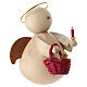 Angelo Natalizio moderno cesto di stelle legno d'acero presepe 6-8 cm s3