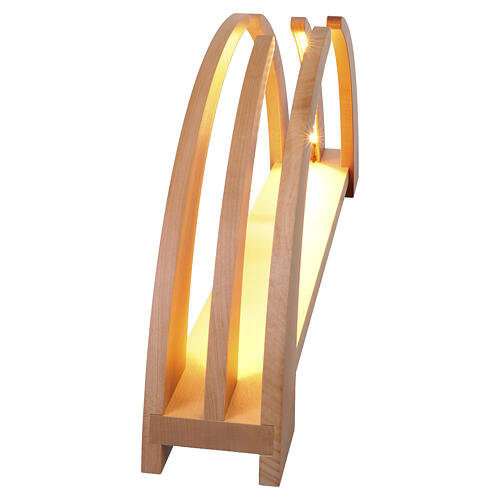 Weihnachtsbogen aus Ahornholz mit LED-Beleuchtung 25x60x10 cm 3