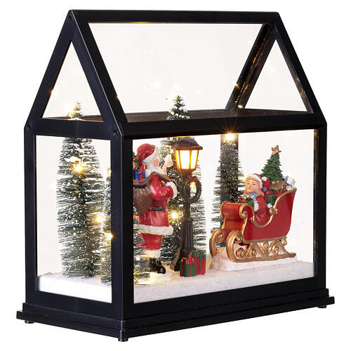 Scenografia serra con slitta e Babbo Natale 20x20x10 cm Bagutta Tendence 4