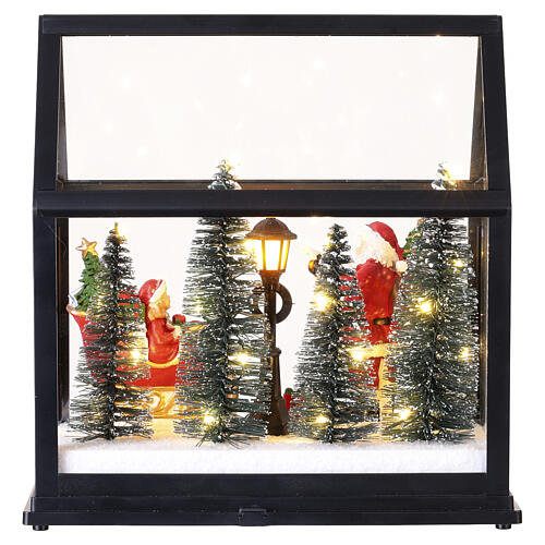 Scenografia serra con slitta e Babbo Natale 20x20x10 cm Bagutta Tendence 6