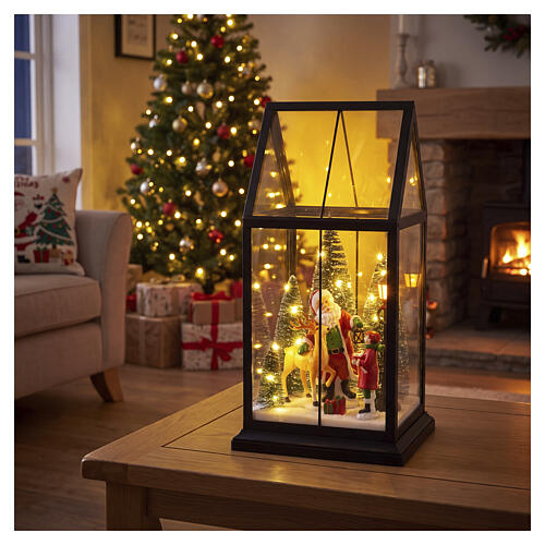 Casetta Babbo Natale con renna e uomo 30x15x15 cm Bagutta Tendence 2